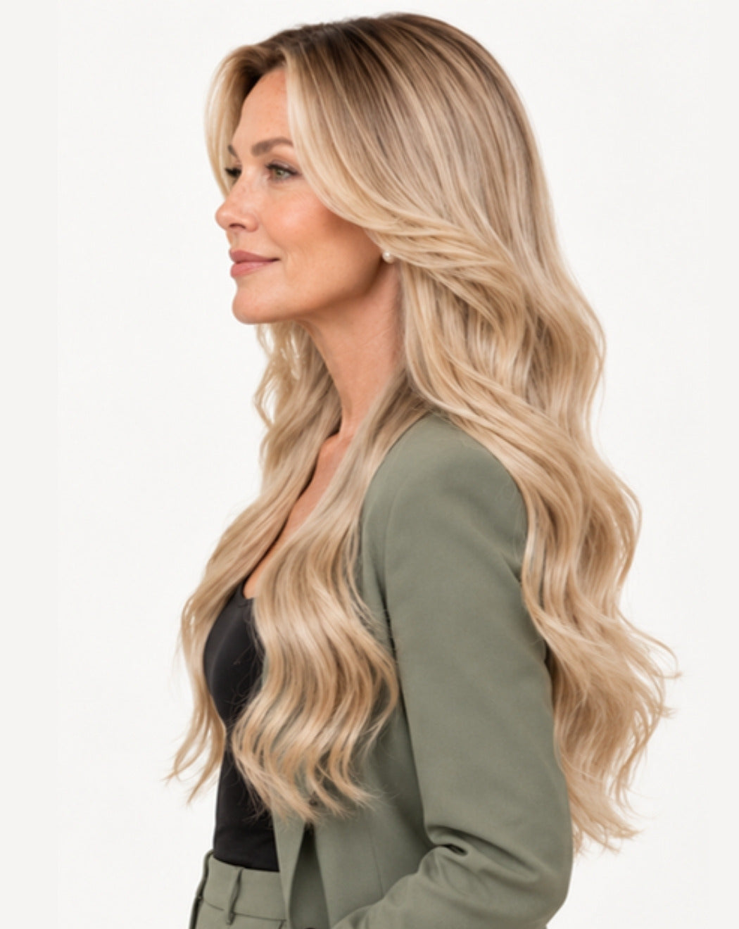 Balayage Blond Bej 75 cm - Perucă Front Lace BuenoBia