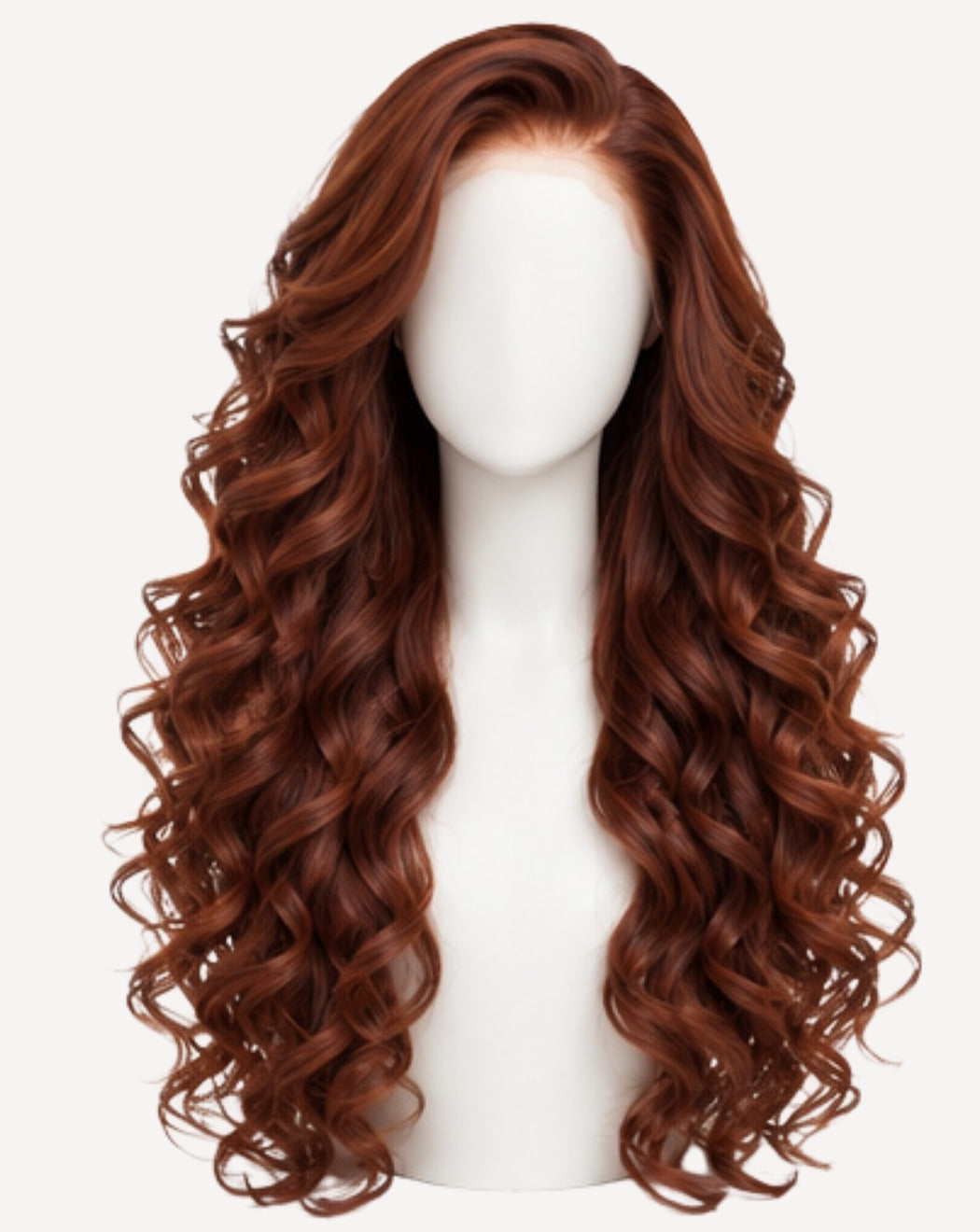 Roșcat Arămiu Intens 80 cm - Perucă Front Lace BuenoBia