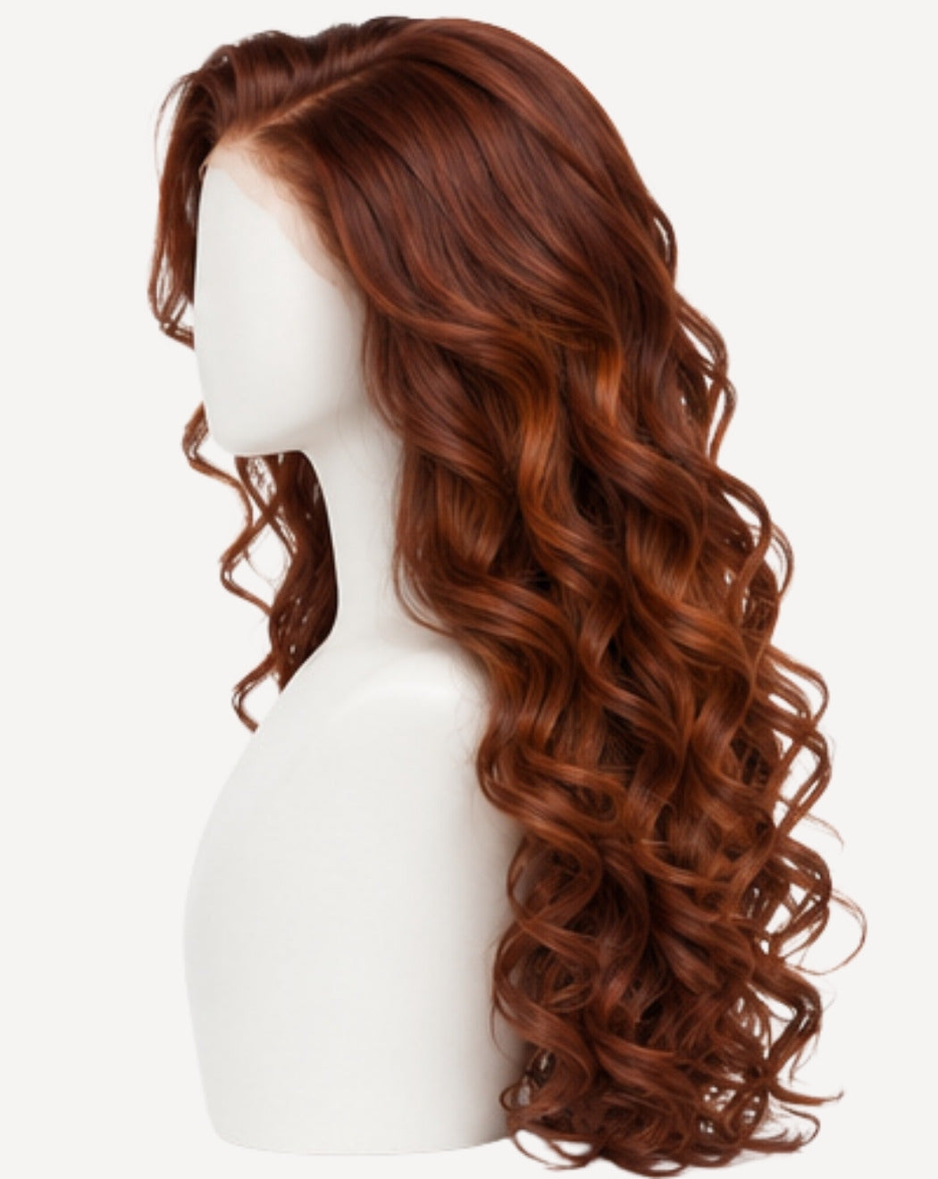 Roșcat Arămiu Intens 80 cm - Perucă Front Lace BuenoBia