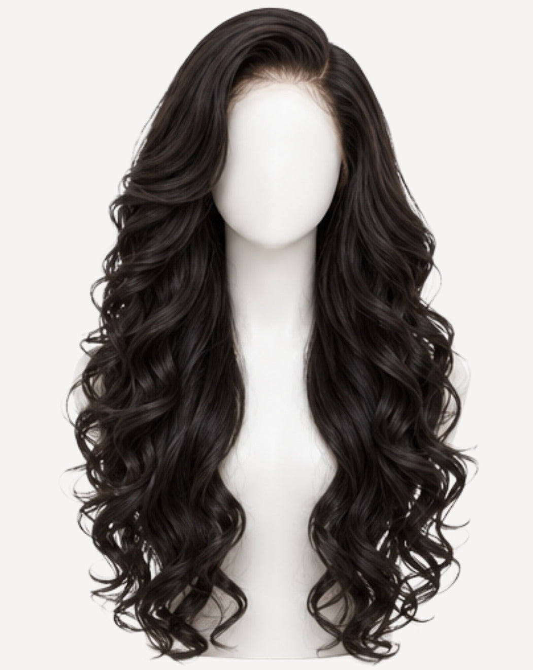 Brunet Închis 80 cm - Perucă Front Lace BuenoBia