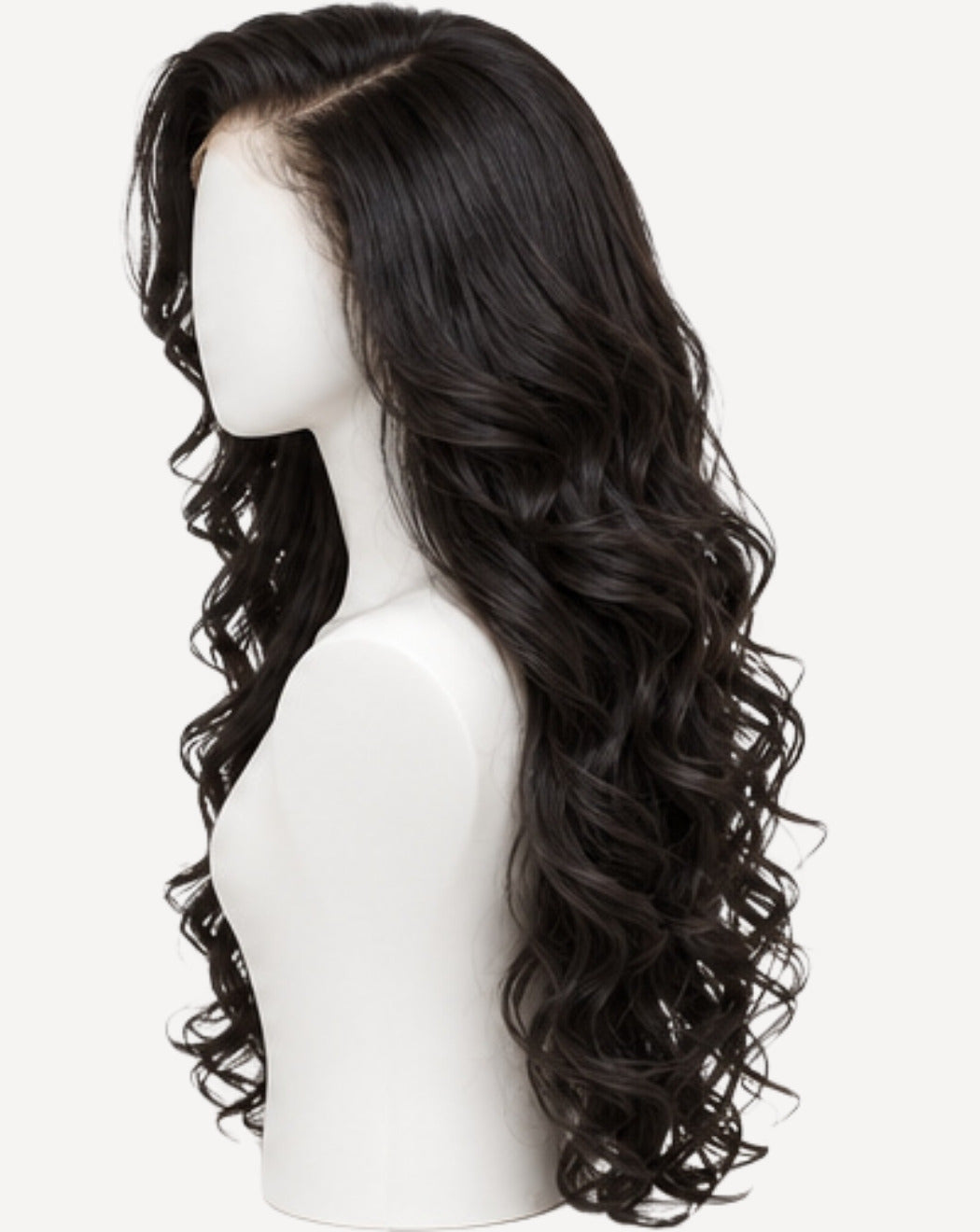 Brunet Închis 80 cm - Perucă Front Lace BuenoBia