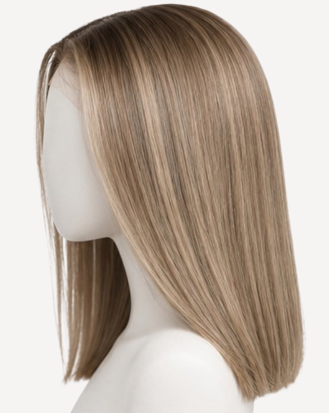 Blond Bej Cenușiu 45 cm - Perucă Front Lace BuenoBia