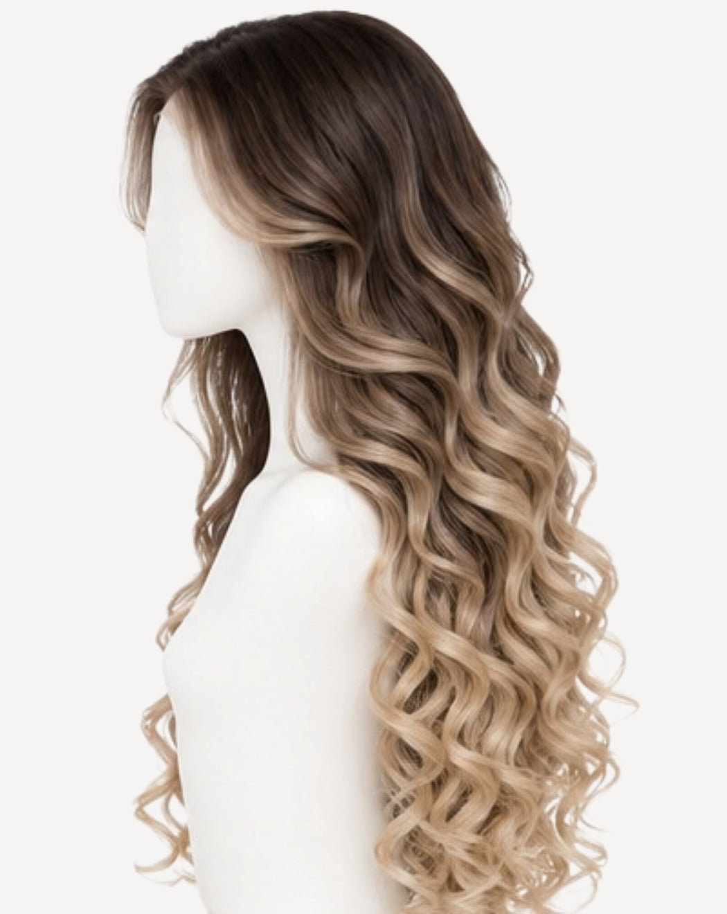 Balayage Șaten cu Blond 80 cm - Perucă Front Lace BuenoBia
