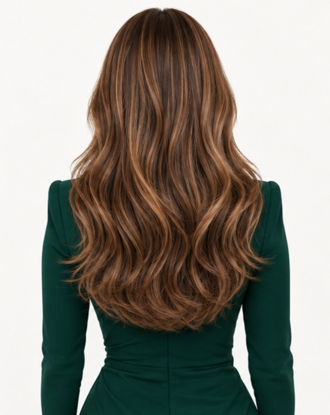 Șaten cu Șuvițe Caramel 70 cm - Perucă Front Lace BuenoBia