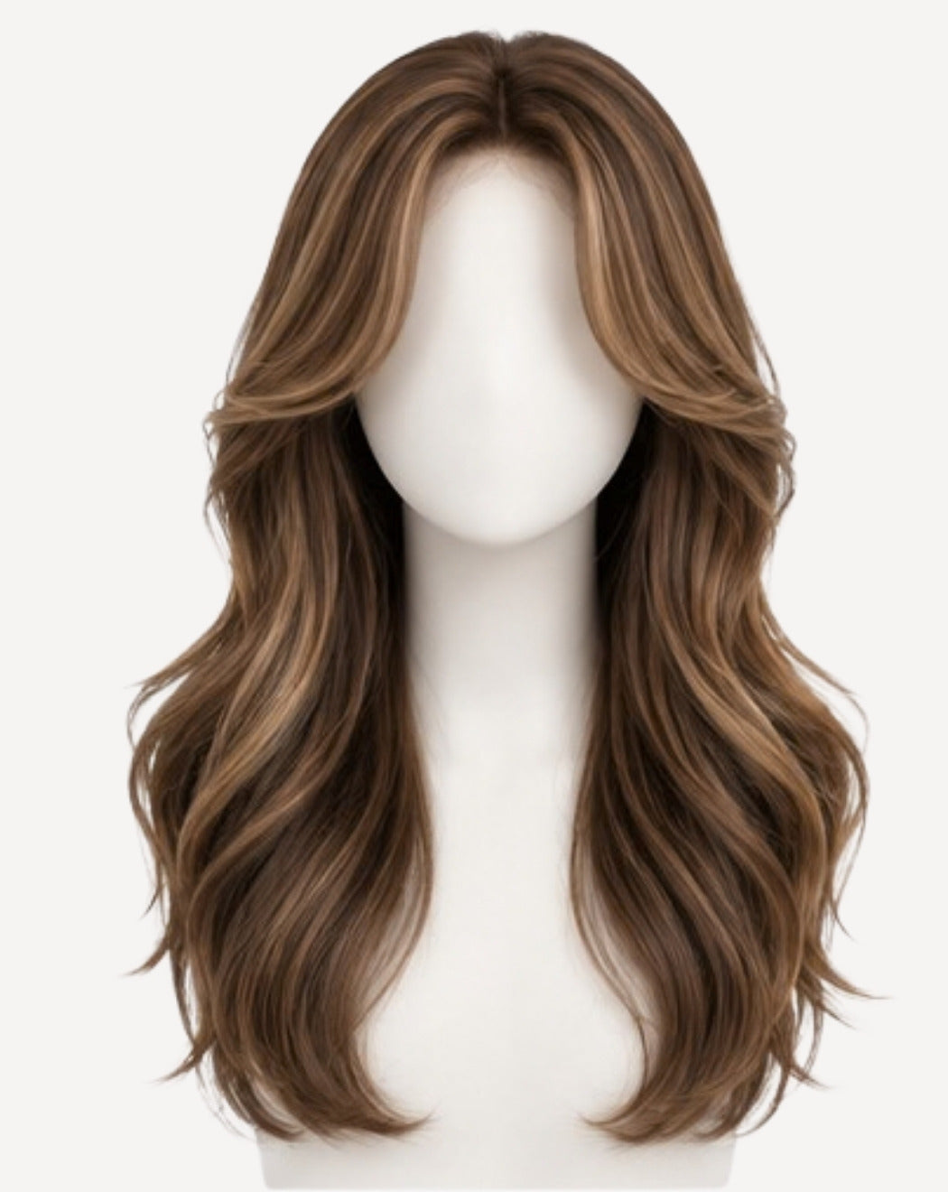 Șaten cu Șuvițe Caramel 70 cm - Perucă Front Lace BuenoBia