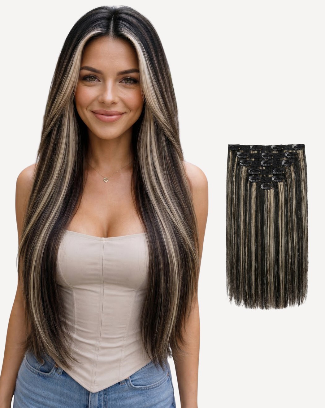 Extensii Clip-On Volum Mediu - Balayage 1-1001 | BuenoBia