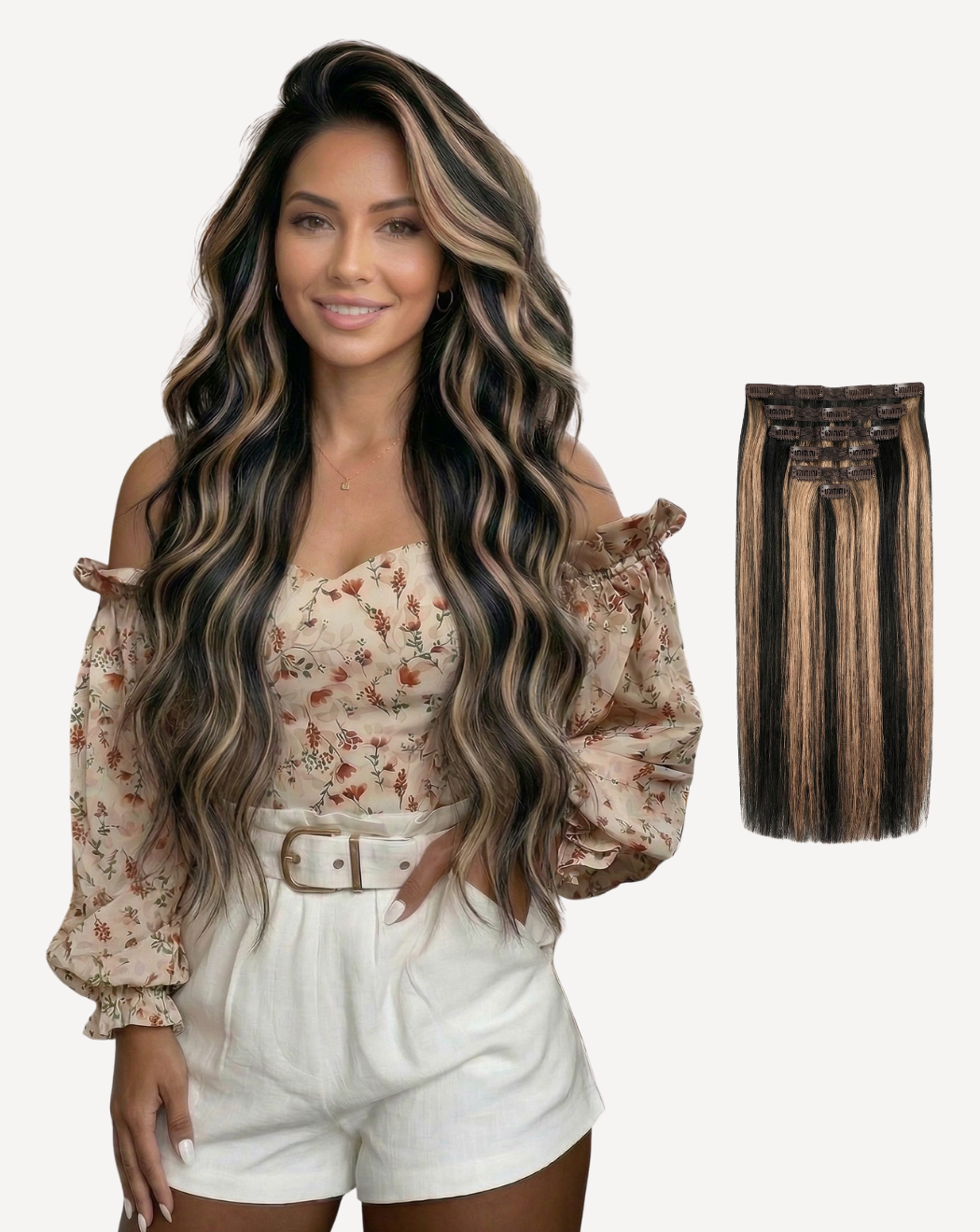 Extensii Clip-On Volum Mediu - Balayage 1-14 | BuenoBia