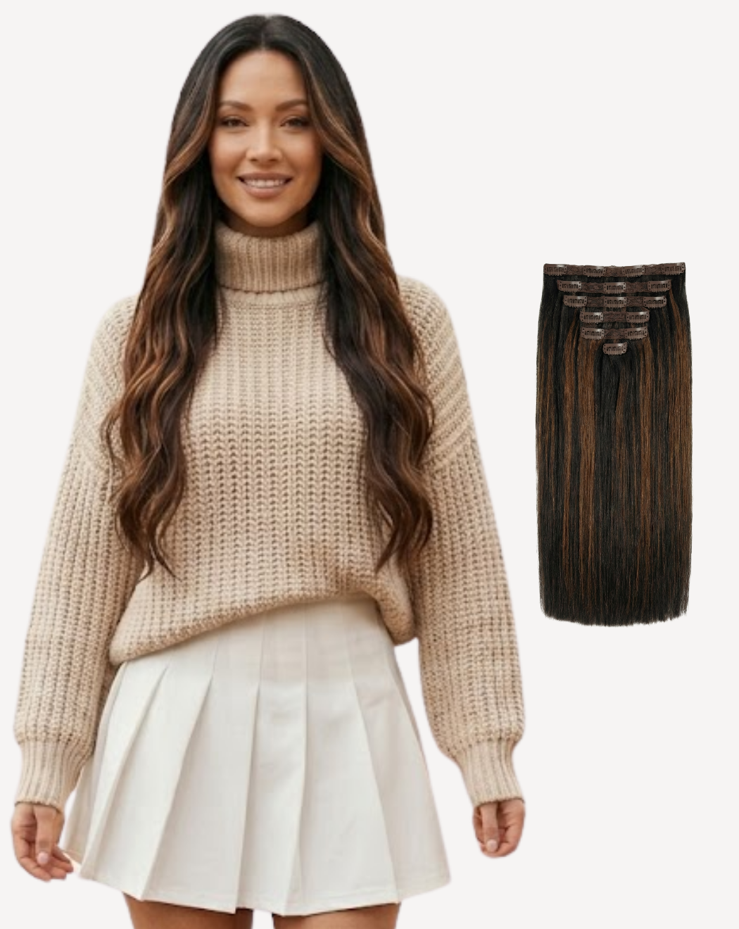 Extensii Clip On Volum Simplu - Balayage 1-8 | BuenoBia