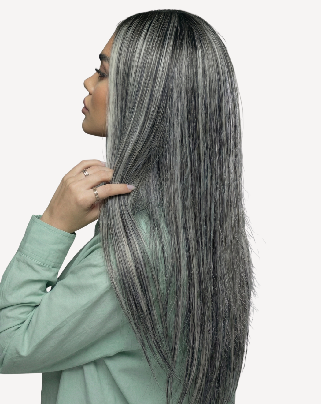 Extensii Clip On Volum Simplu - Balayage 1-gray | BuenoBia