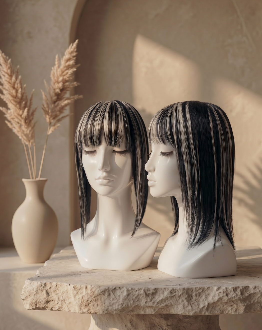 Breton cu Calotă XXL – Balayage 1-gray | BuenoBia