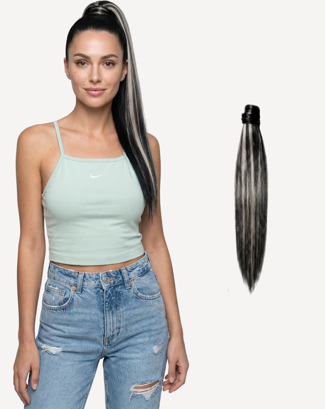 Coadă Most Wanted - Balayage 1-gray| BuenoBia