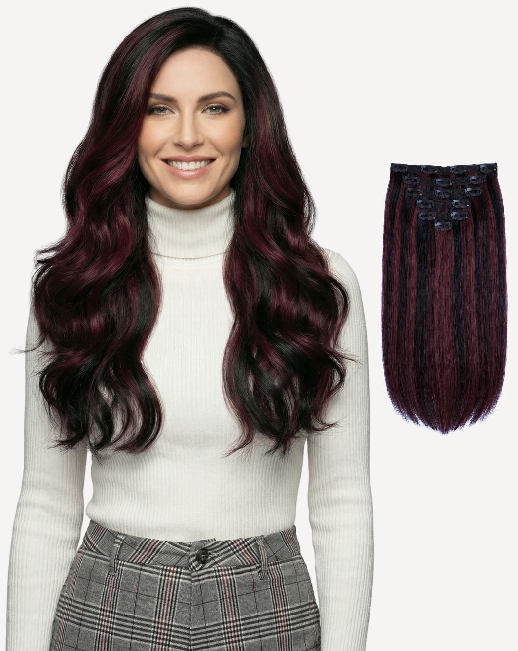 Extensii Clip-On Volum Mediu - Balayage 1-j99 | BuenoBia