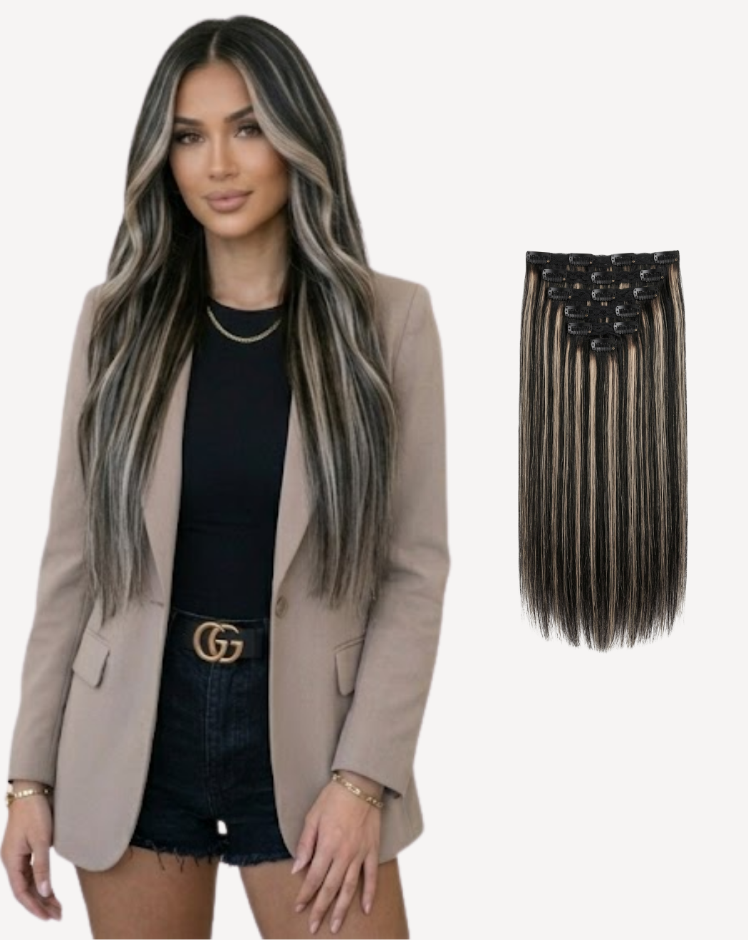Extensii Clip On Volum Simplu - Balayage 1-pla | BuenoBia