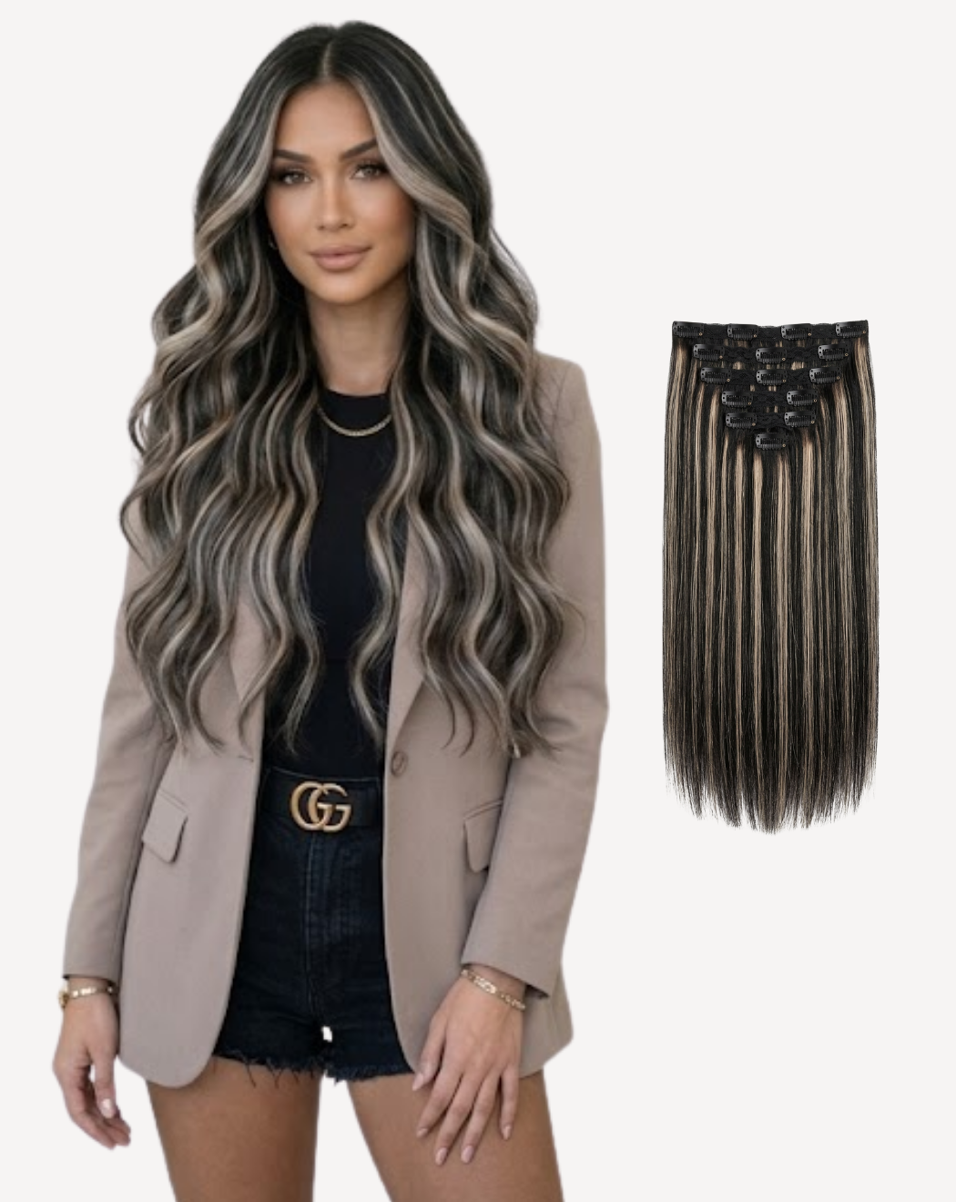 Extensii Clip On MegaVolum - Balayage 1-pla | BuenoBia