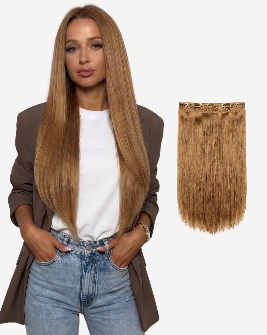 Extensii Tresă MegaVolum - Șaten Auriu 12 | BuenoBia