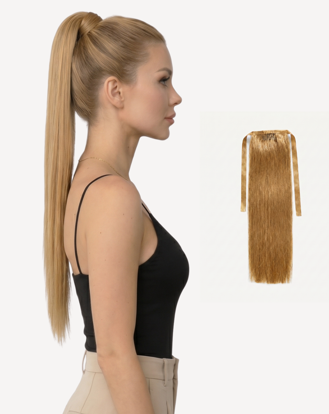 Extensii Coadă Volum Simplu - Blond Miere 14 | BuenoBia