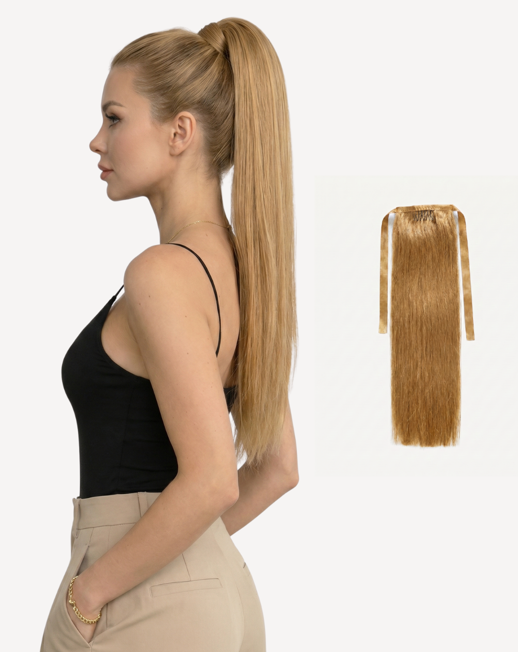 Extensii Coadă Volum Mediu - Blond Miere 14 | BuenoBia