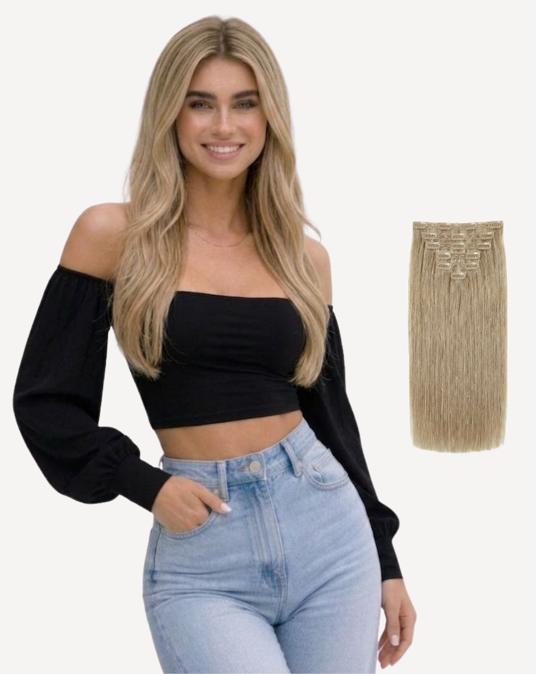 Extensii Clip On Volum Simplu - Blond Opal 18 | BuenoBia