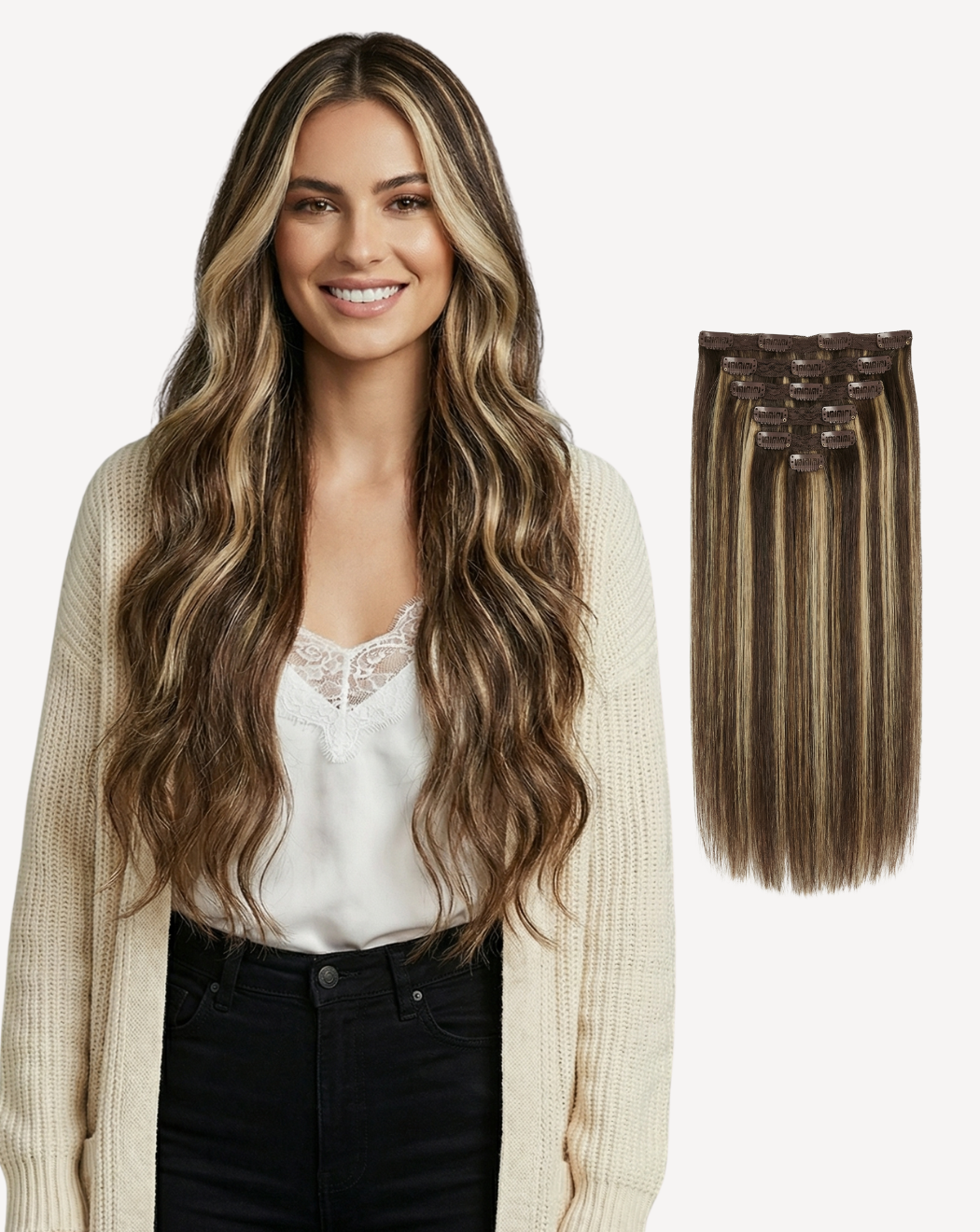 Extensii Clip-On Volum Mediu - Balayage 2-1001 | BuenoBia