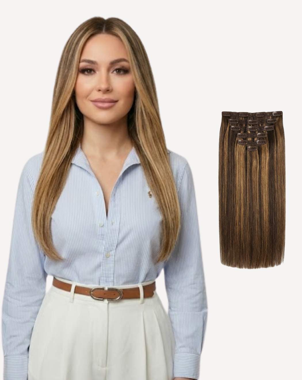 Extensii Clip On Volum Simplu - Balayage 2-14 | BuenoBia