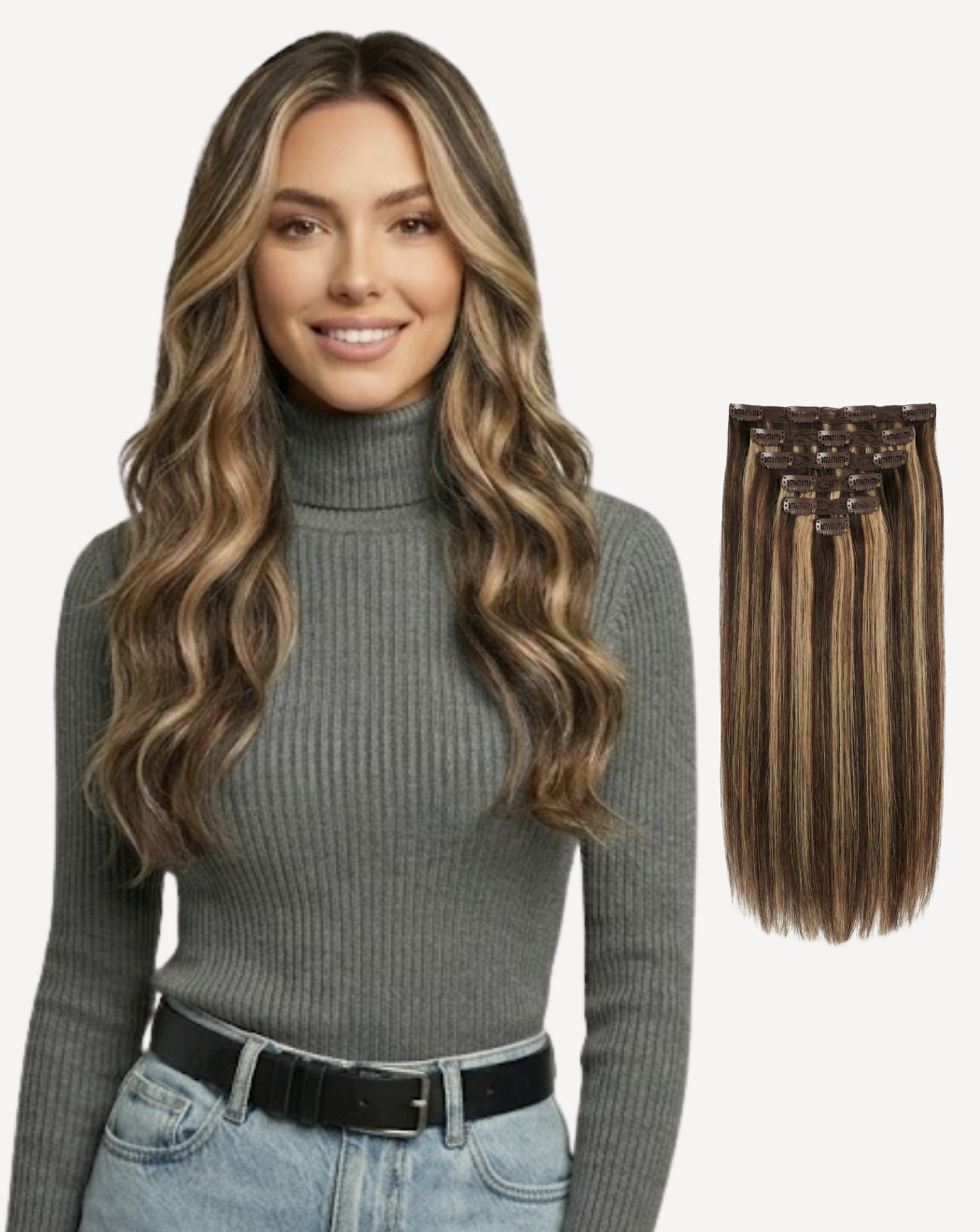 Extensii Clip On Volum Simplu - Balayage 2-22 | BuenoBia