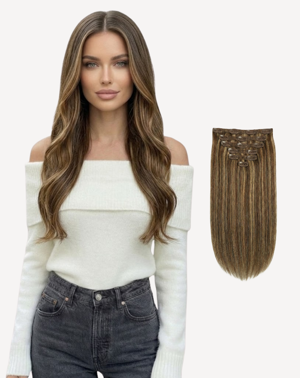 Extensii Clip On Volum Simplu - Balayage 2-8 | BuenoBia