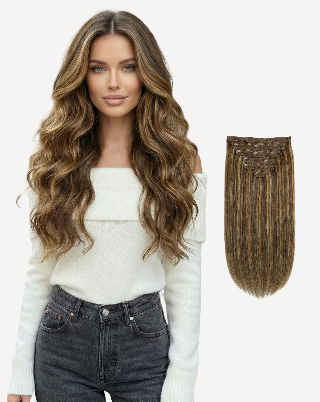 Extensii Clip On MegaVolum - Balayage 2-8 | BuenoBia