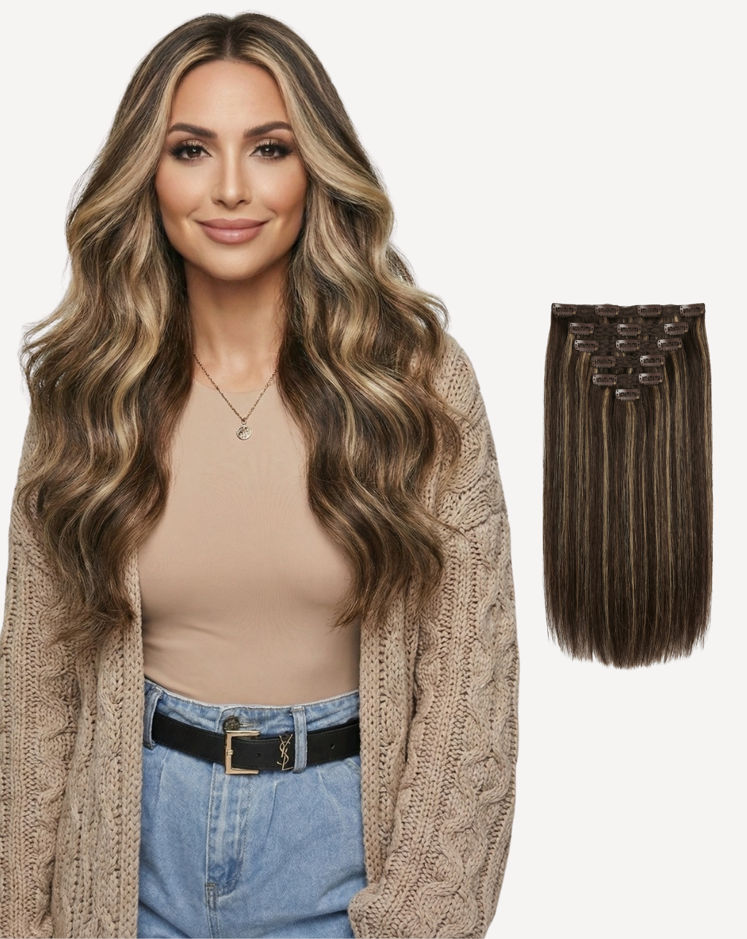 Extensii Clip-On Volum Mediu - Balayage 2-pla | BuenoBia