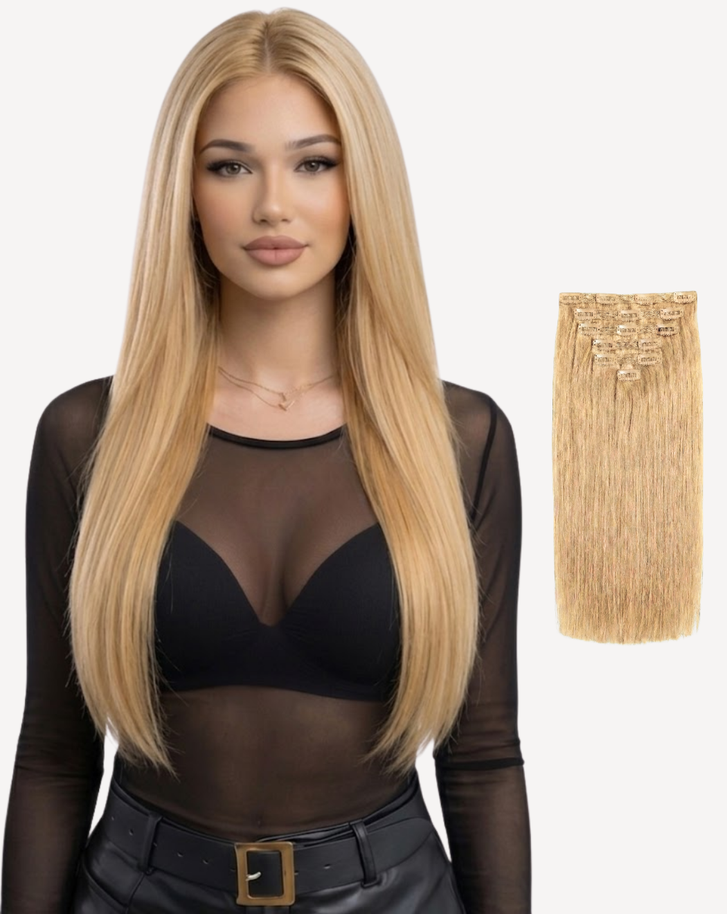 Extensii Clip On Volum Simplu - Blond Auriu 22 | BuenoBia