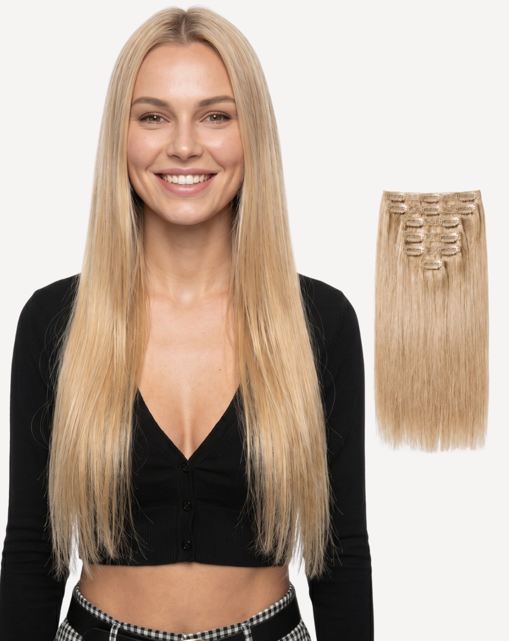Extensii Clip-On Most Wanted – Blond Auriu 22| BuenoBia