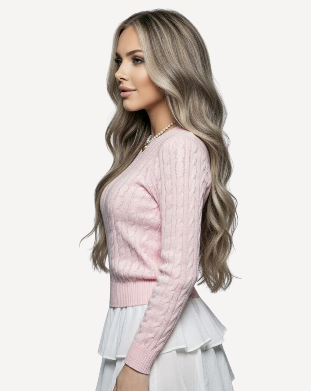 Extensii Clip-On Volum Mediu - Balayage 3-white gray | BuenoBia