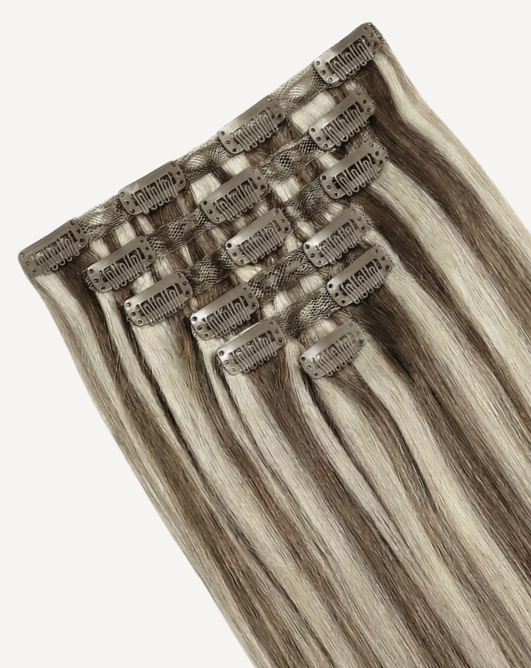 Extensii Clip-On Volum Mediu - Balayage 3-white gray | BuenoBia