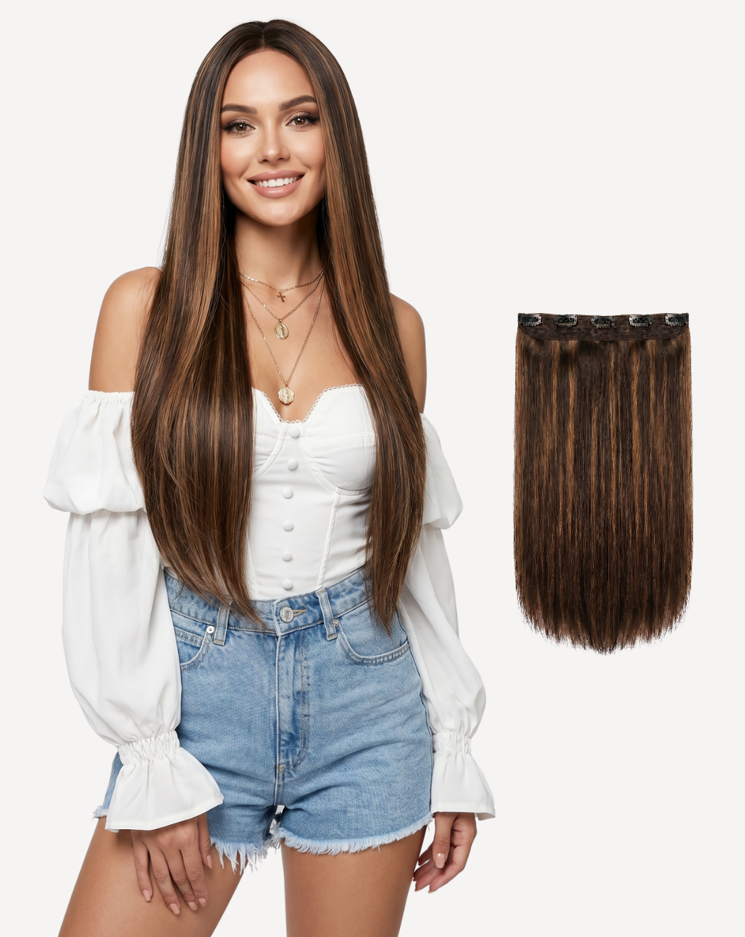 Extensii Tresă Volum Mediu - BALAYAGE 4-8 | BuenoBia