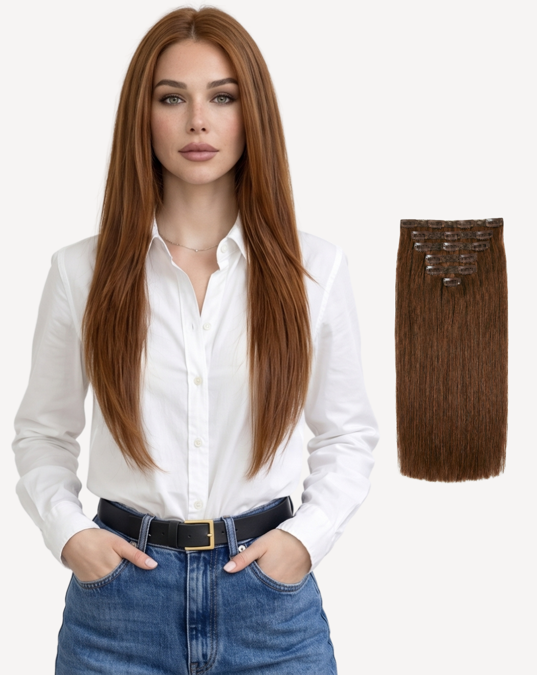 Extensii Clip On Volum Simplu - Șaten Ciocolatiu 4 | BuenoBia