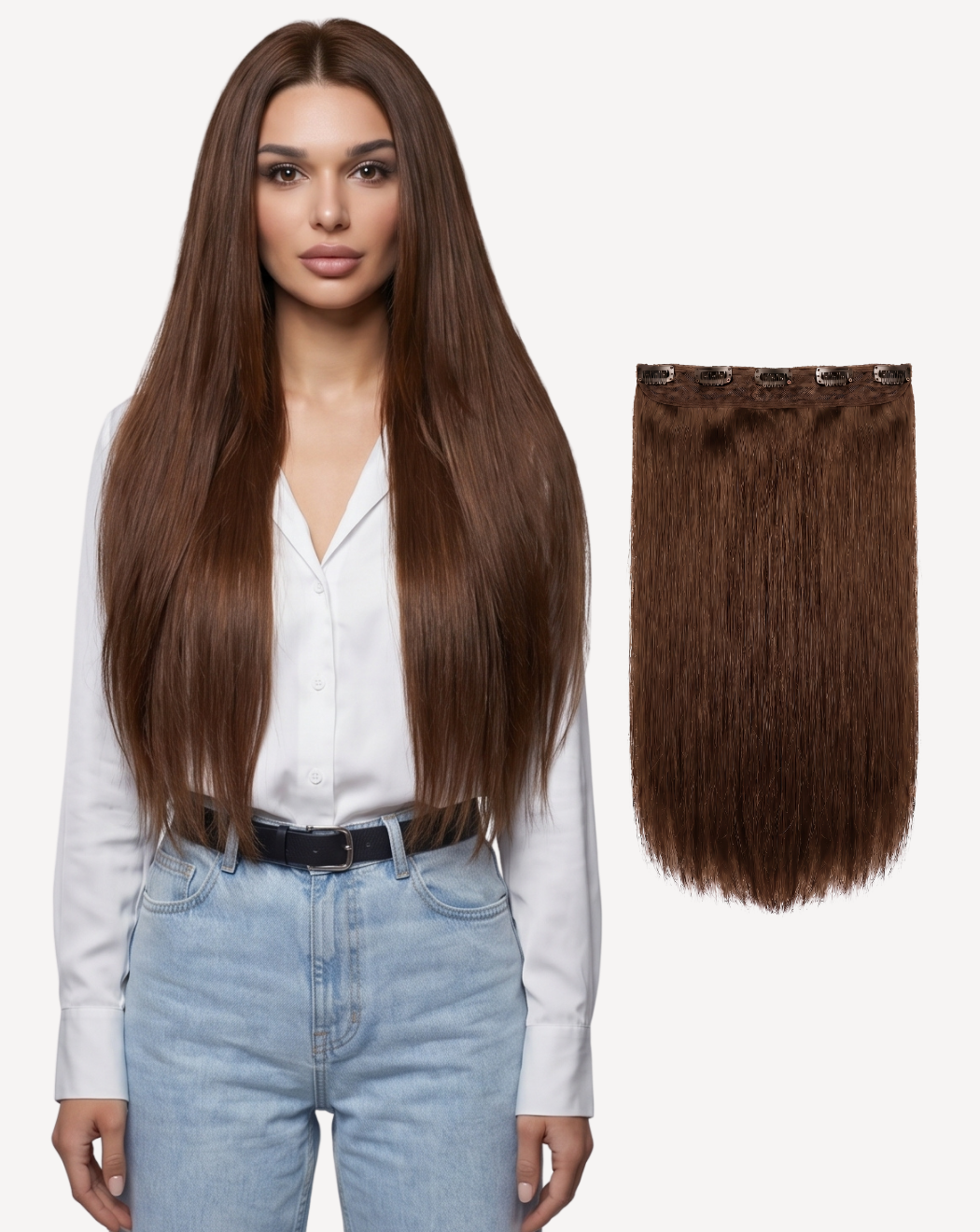 Extensii Tresă MegaVolum - Șaten CIocolatiu 4 | BuenoBia