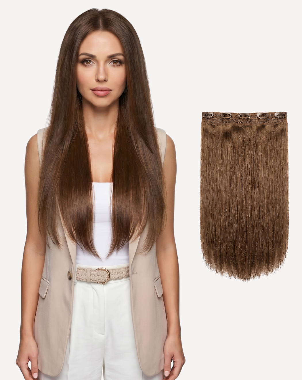 Extensii Tresă Volum Simplu - Șaten Alună 8 | BuenoBia