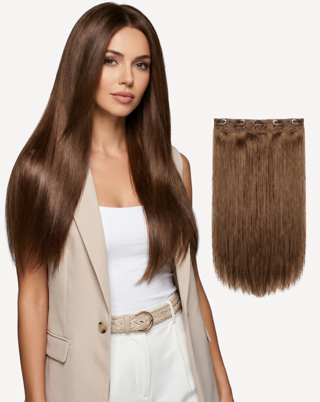 Extensii Tresă Volum Mediu - Șaten Alună 8 | BuenoBia