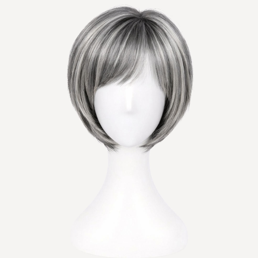 Perucă Păr Natural Briana - Balayage 1-gray | BuenoBia