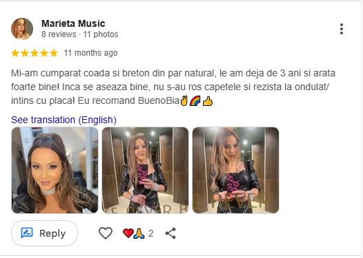 Recenzie clientă BuenoBia
