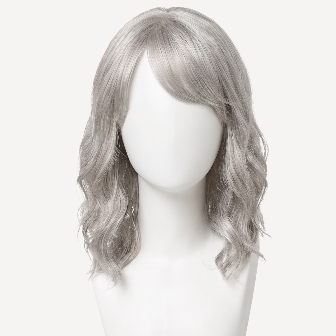 Perucă Păr Natural Daisy -Blond Gray | BuenoBia