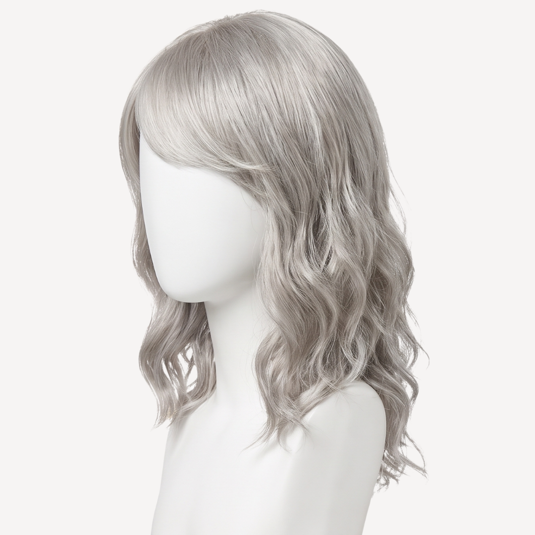 Perucă Păr Natural Daisy -Blond Gray | BuenoBia