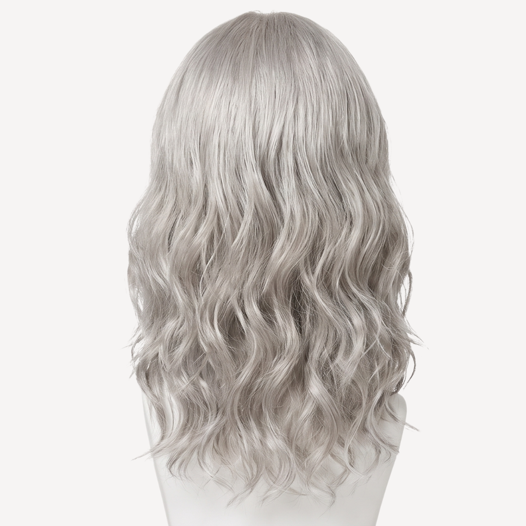 Perucă Păr Natural Daisy -Blond Gray | BuenoBia