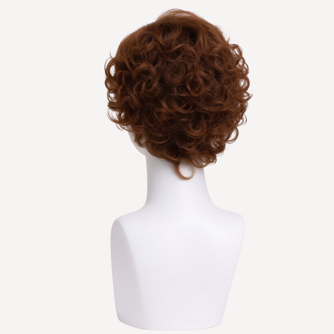 Perucă Păr Natural Darcie - șaten ciocolatiu 4  | BuenoBia