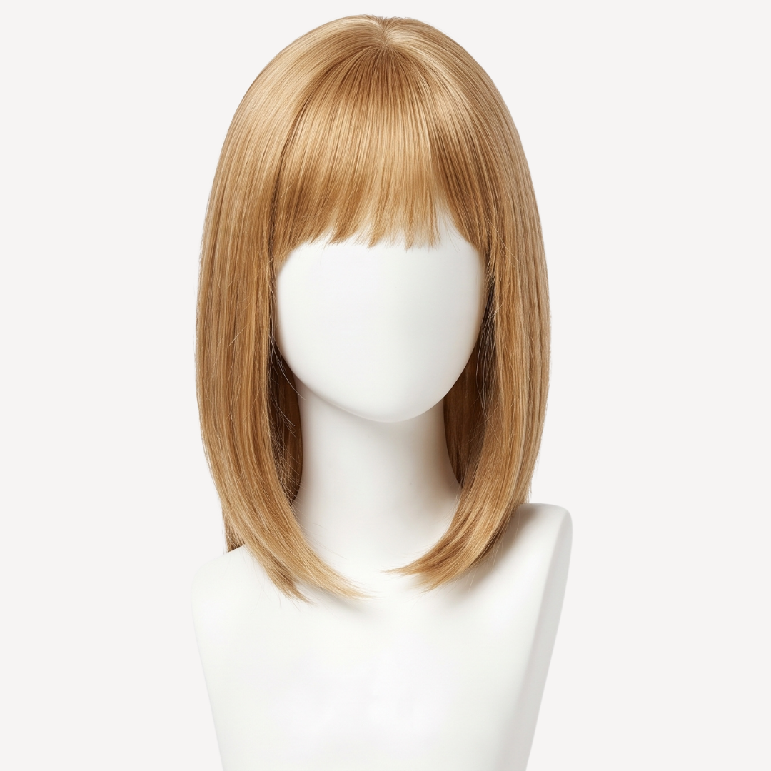 Perucă Păr Natural Elise Şaten Auriu 12  | BuenoBia