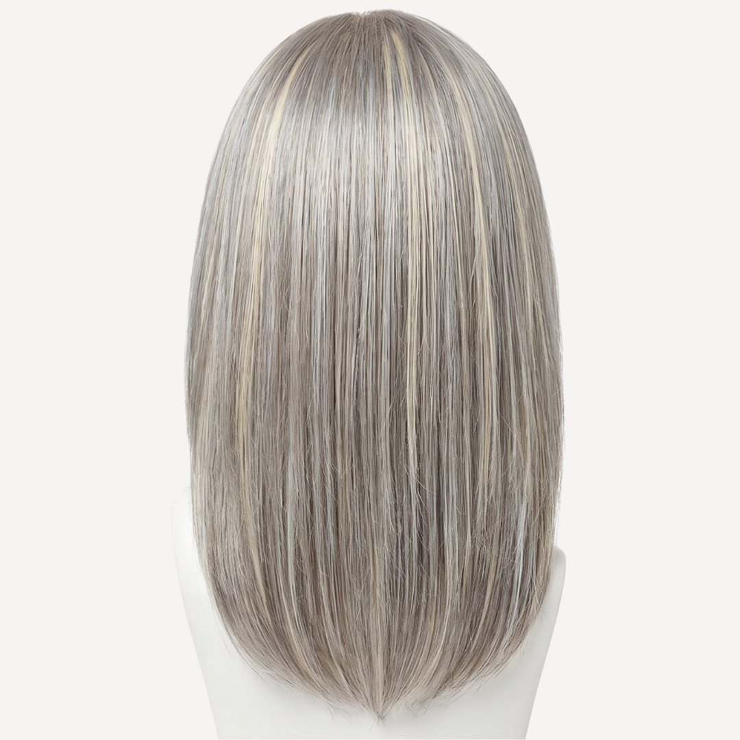 Perucă Păr Natural Elise Balayage gray-pla | BuenoBia