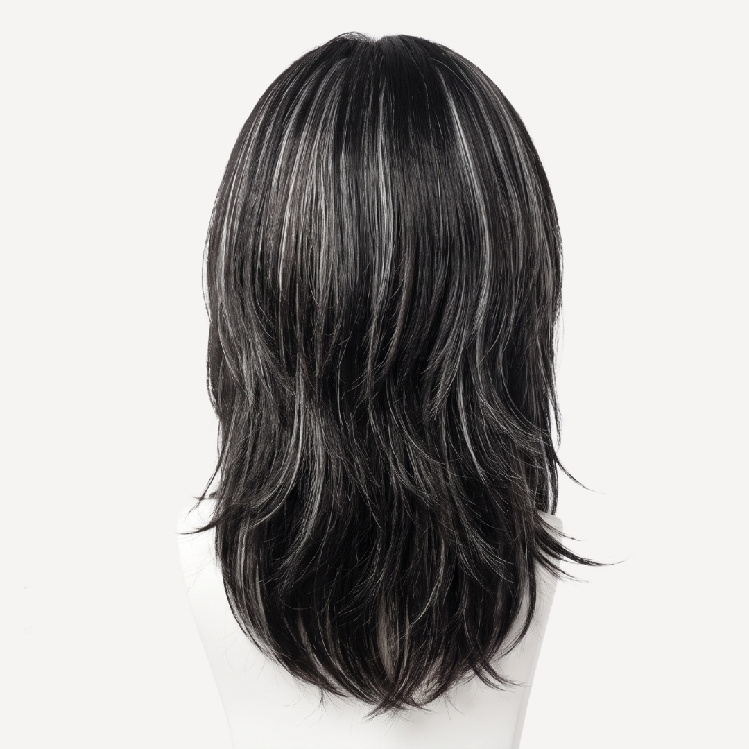 Perucă Păr Natural Emira Balayage 1-gray | BuenoBia