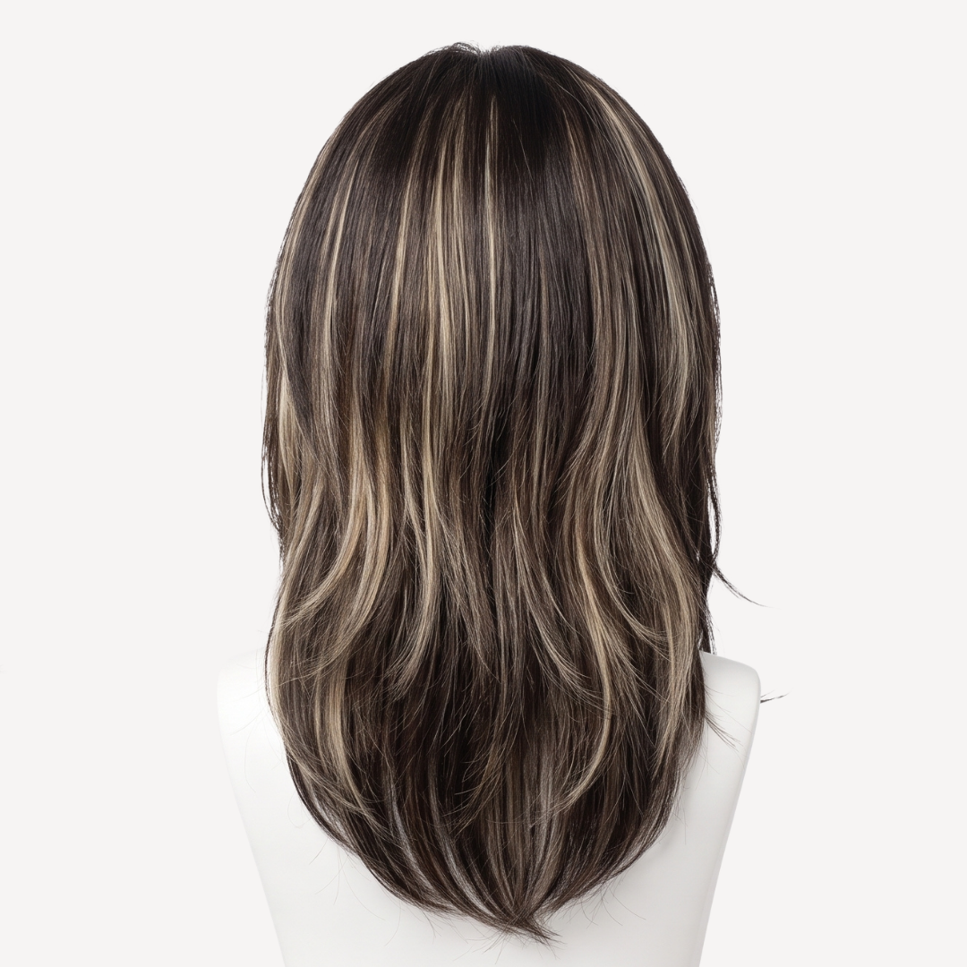 Perucă Păr Natural Emira Balayage 3-18 | BuenoBia