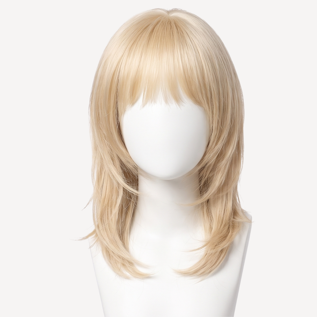 Perucă Păr Natural Emira Blond Rose   | BuenoBia