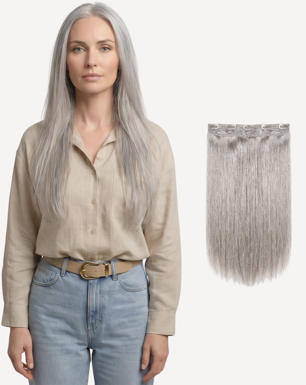 Extensii Tresă Volum Simplu - Blond GRAY | BuenoBia