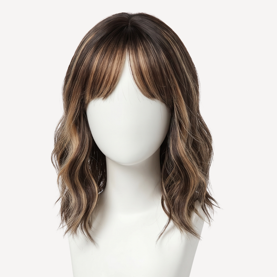 Perucă Păr Natural Ines - Balayage 3-18 | BuenoBia
